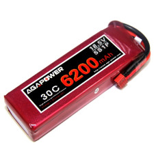 Аккумулятор AGA POWER Li-Po 6200mAh 18.5V 5S 30C Softcase 45x49x156мм T-Plug